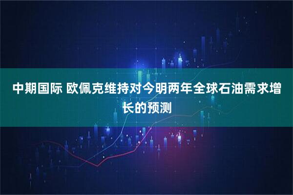 中期国际 欧佩克维持对今明两年全球石油需求增长的预测